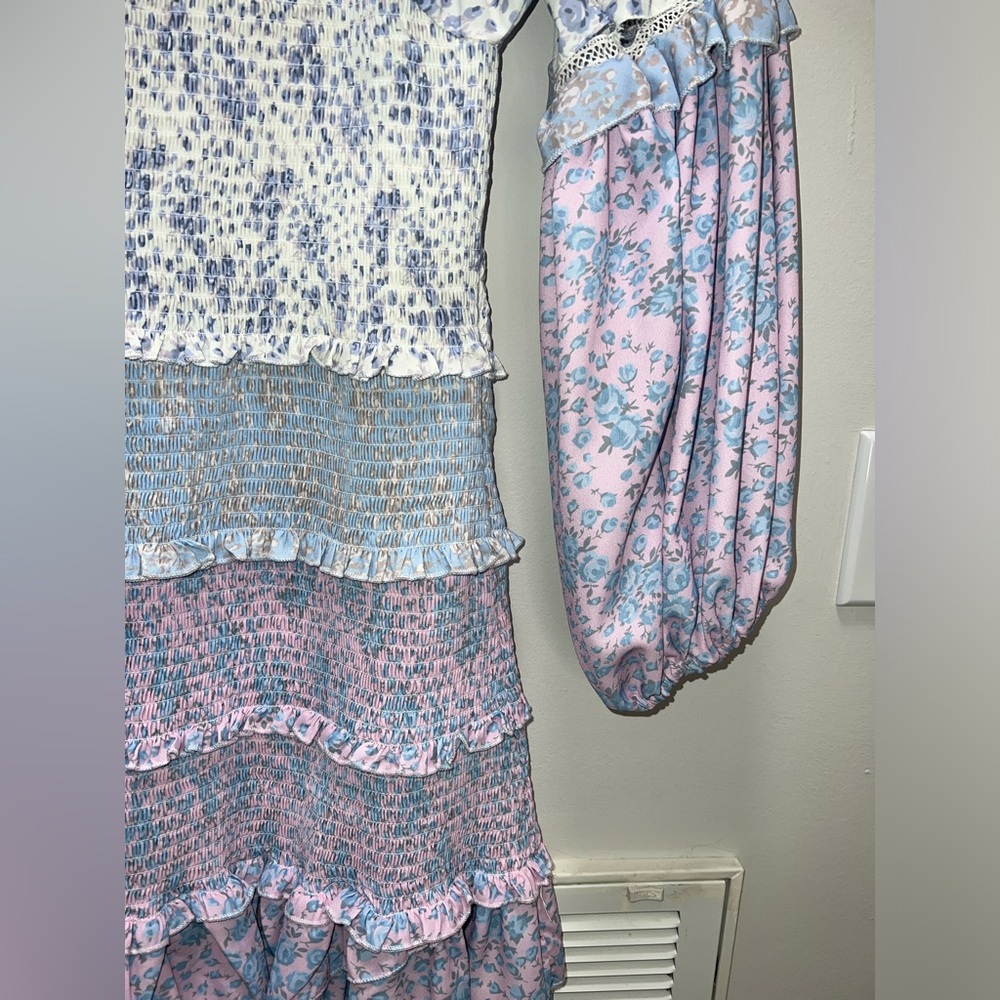 *sold*Yvonne & Love Boho Ruffled Tiered Mini Dress - Picture 7 of 11